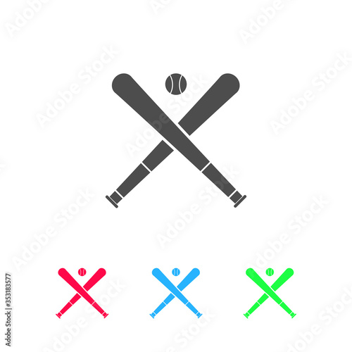 Baseball icon flat