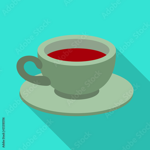 Vector design of coffee and cup logo. Graphic of coffee and hot vector icon for stock.