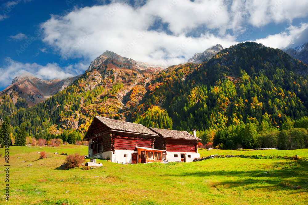 Sharp peaks of the autumn Alps