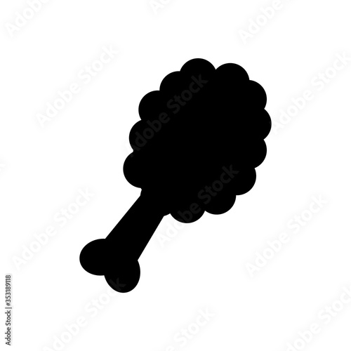 chicken thigh icon silhouette style