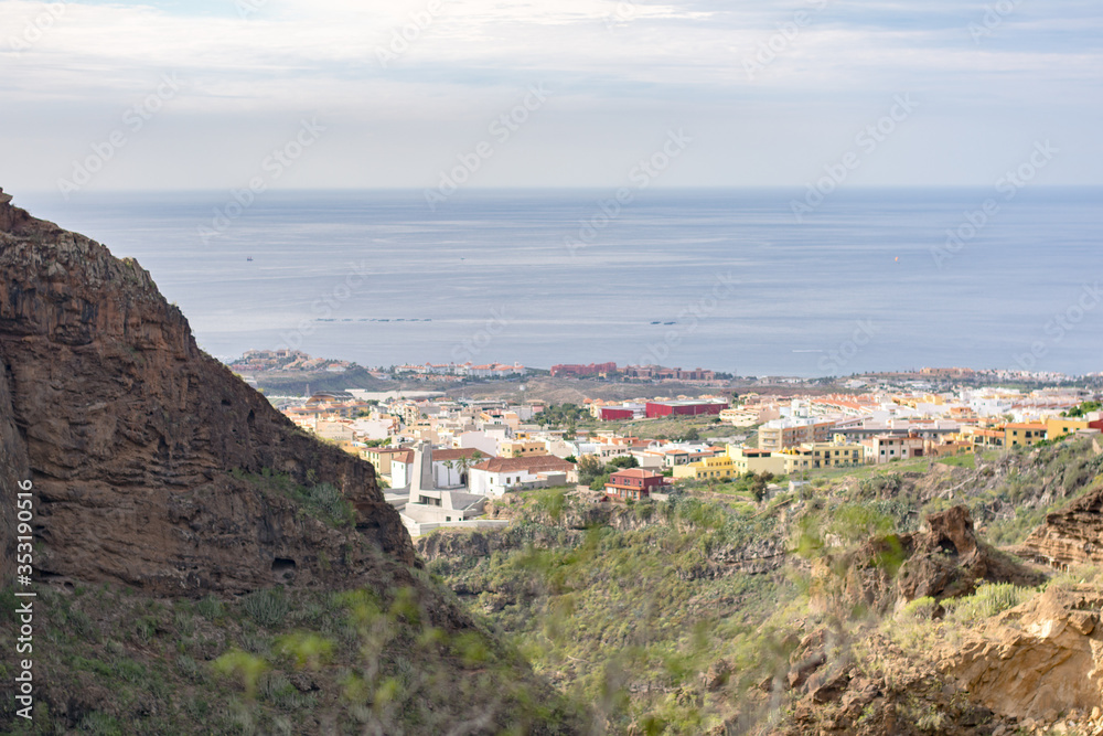 Beautiful landscapes of Barranco del Infierno in Tenerife