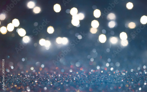 Christmas and New Year holidays glitter bokeh background