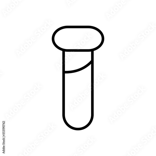 test tube icon, line style