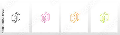Cubic Wireframe Letter Logo Design I
