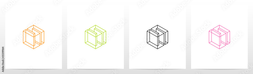 Cubic Wireframe Letter Logo Design S Cubic Wireframe Letter Logo Design S