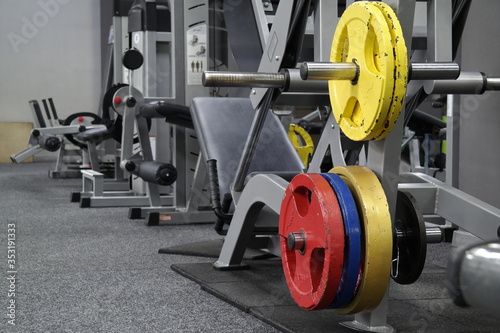 dumbbell on the gym floor