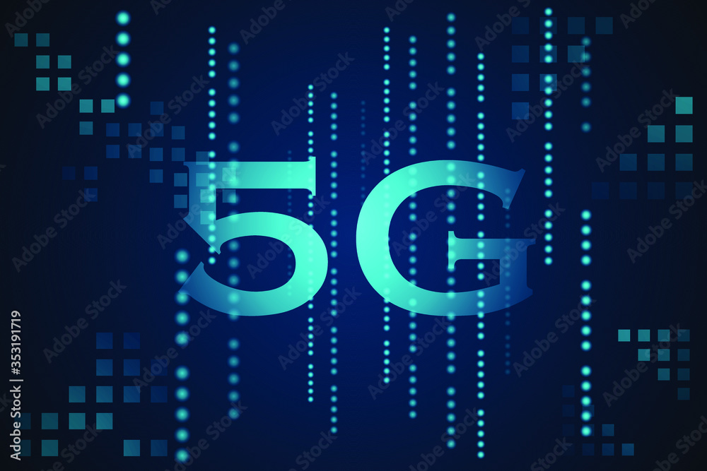 5G network wireless systems and internet of things, Smart city and communication network. 5G wireless mobile internet wifi connection. High technology in information age. Vector illustration.