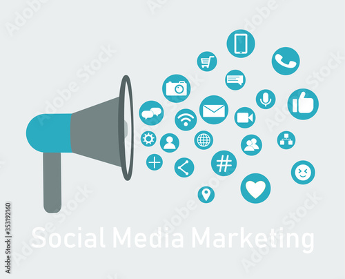 Set of social media buttons for design - vector icons.