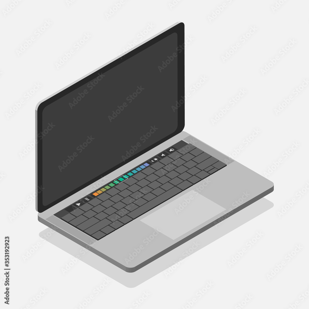 New Notebook,Laptop 3d isometric vector New Notebook,Laptop 3d isometric vector