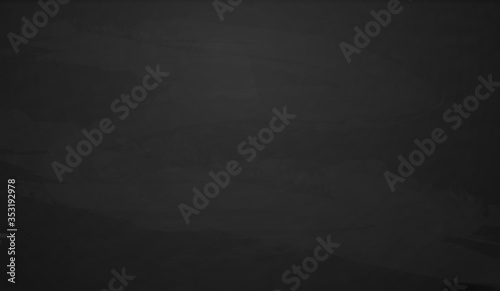 Blackboard. Chalkboard texture wall pattern with erasing print, vector realistic empty black background