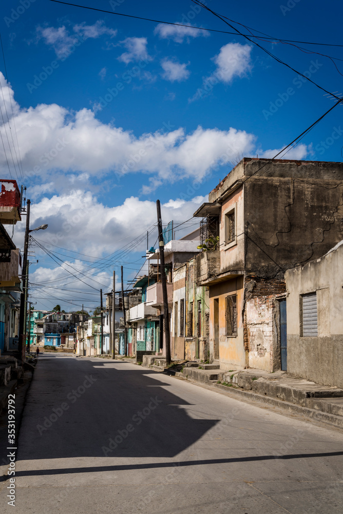 Fototapeta premium Working class neighbourhood in Santa Clara, Cuba