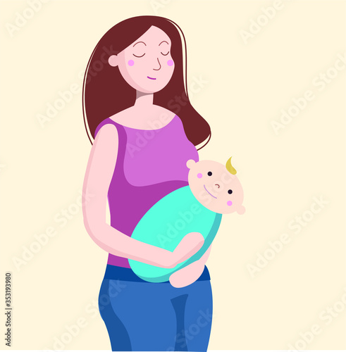 woman with baby
