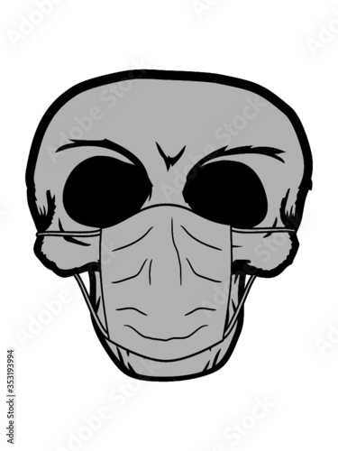 Schädel Totenkopf Schutzmaske Atemmaske cartoon comic