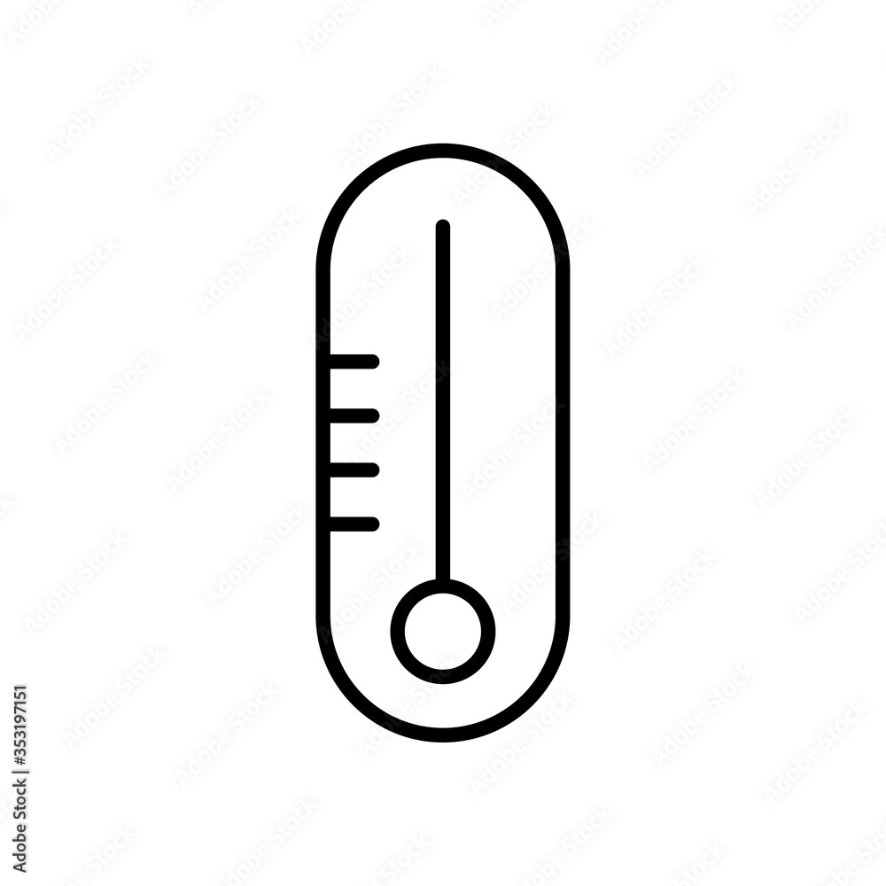 thermometer icon image, line style thermometer icon image, line style