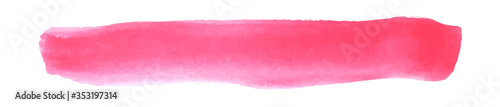 Vector pink brushstroke watercolor background isolated on white background, stock vector illustration for design and decor, banner, postcard, card