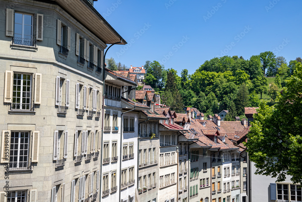 A row of houses inBern Switzerland A row of houses inBern Switzerland