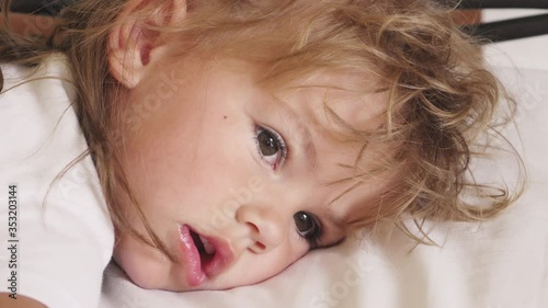 Adorable girl taking the nap