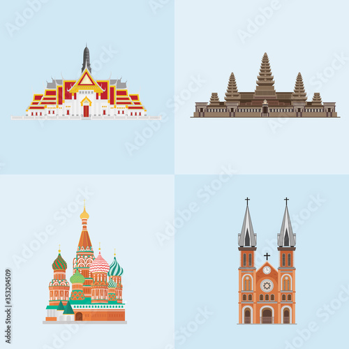 Buiding famous landmarks set design