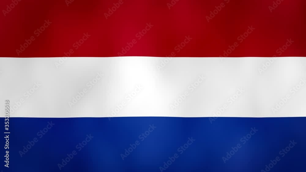 The national flag of Netherlands waving animation - 4k The national flag of Netherlands waving animation - 4k