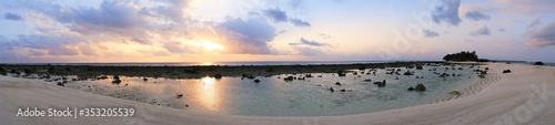 panoramic view of lakshdweep evening beach