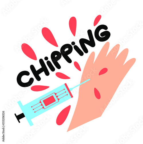 conspiracy theory about chips in vaccines. 
implantation of a subcutaneous transducer.  microchip injection