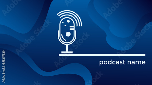PODCAST ABSTRACT COLORFUL BACKGROUND VECTOR. COVER DESIGN 