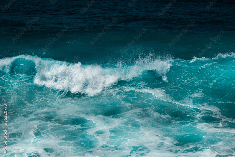 Strong waves in the ocean, Puerto de la Cruz, Tenerife, Spain Strong waves in the ocean, Puerto de la Cruz, Tenerife, Spain