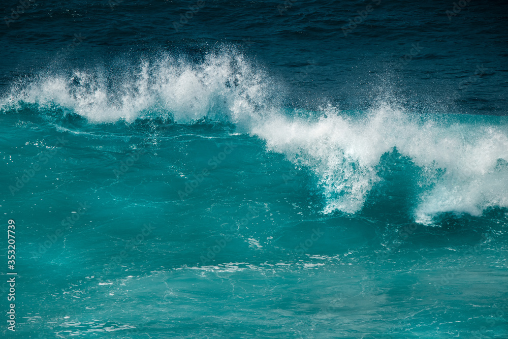 Fototapeta premium Strong waves in the ocean, Puerto de la Cruz, Tenerife, Spain