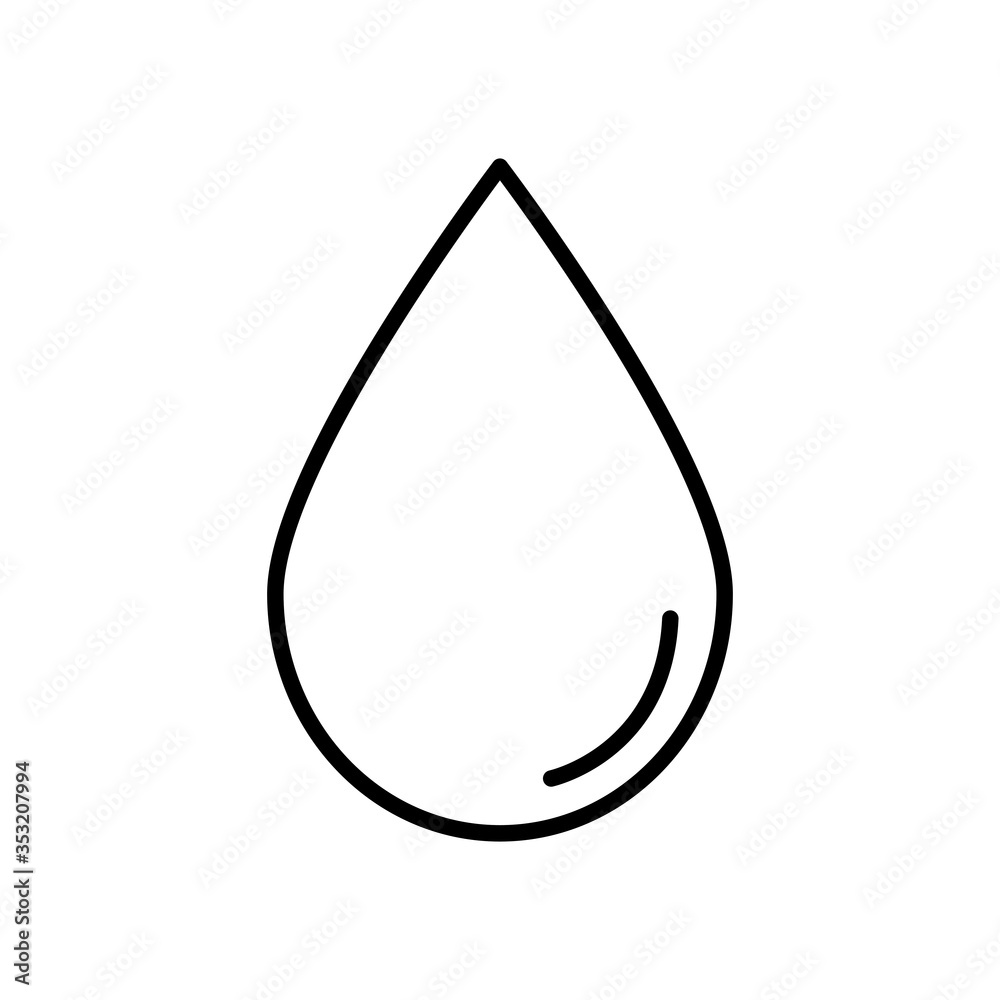 water drop icon, line style water drop icon, line style