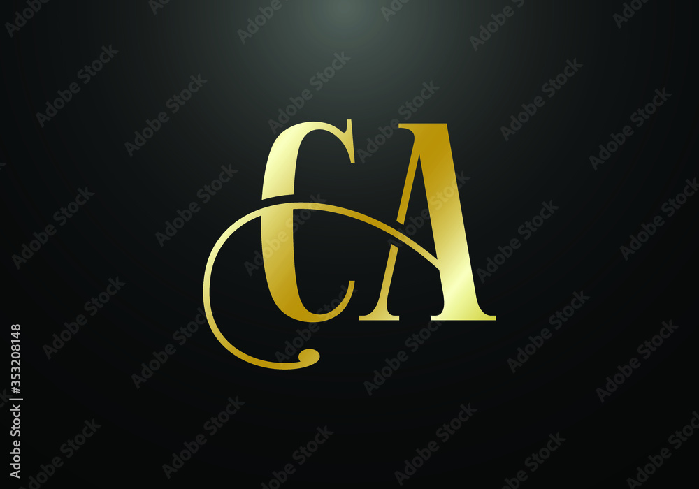 Initial Monogram Letter CA Logo Design Vector Template. CA Letter Logo Design Initial Monogram Letter CA Logo Design Vector Template. CA Letter Logo Design