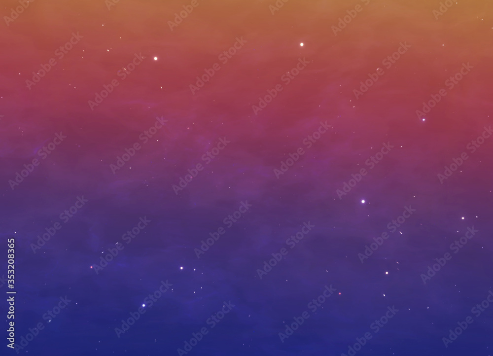 Night colored sky with stars, 3d render