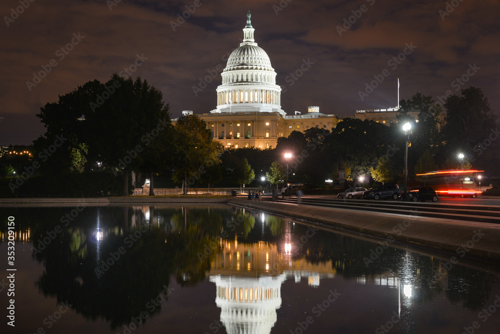 United States Capitol Building at night - Washington D.C. United States of America