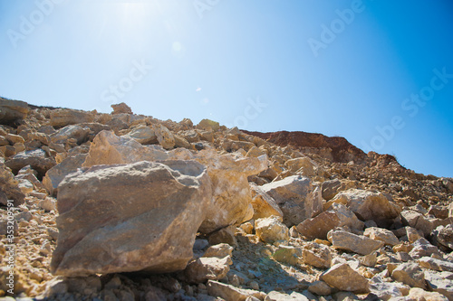 Production of stone at a forsaken quarry