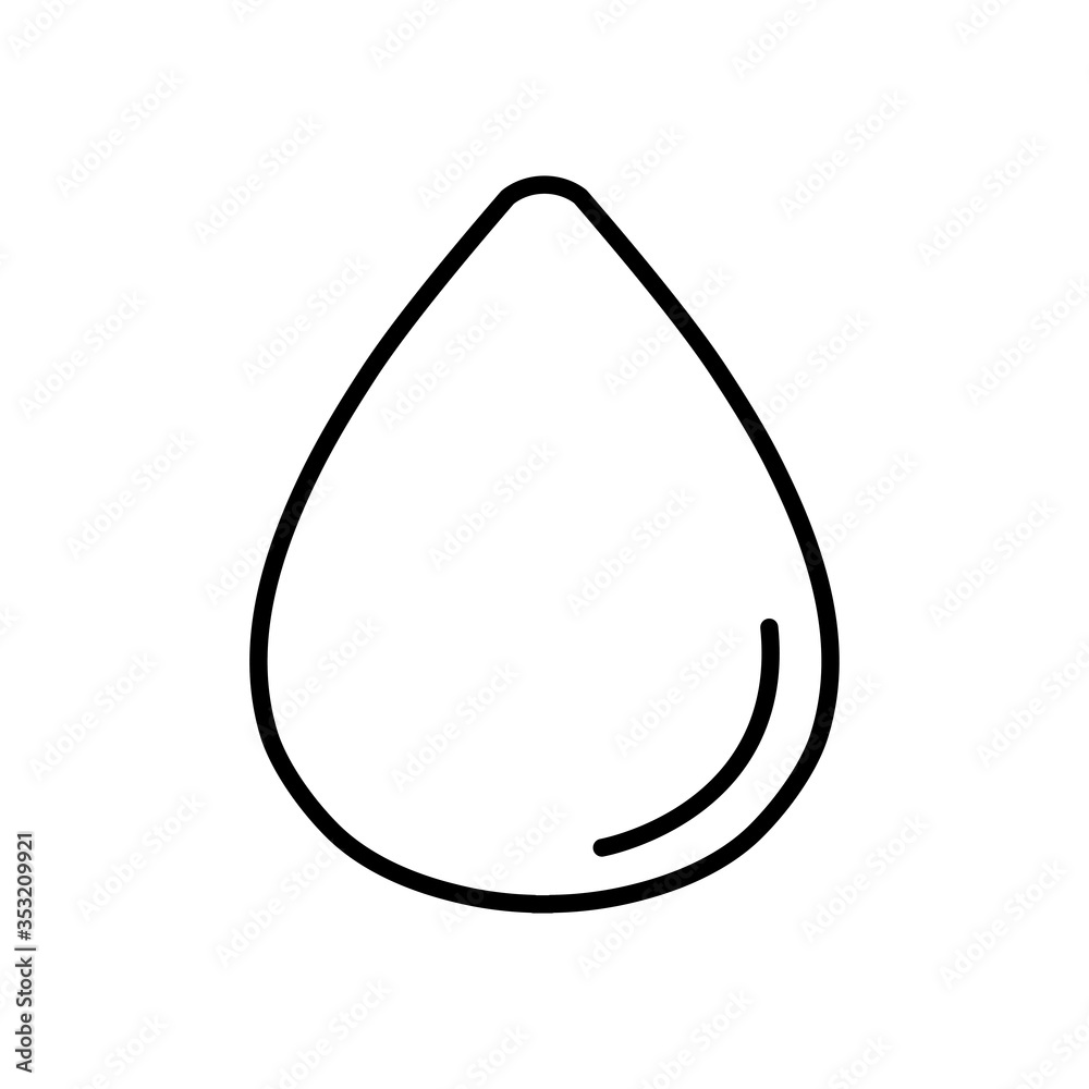 water drop icon, line style water drop icon, line style