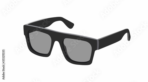 Vector Isolated Illustration of Black Sunglasses