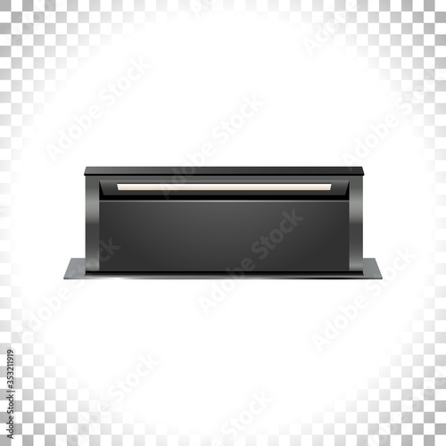 Table top cooker hood icon isolated on transparent background.