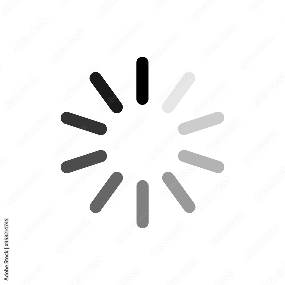 Loading icon vector illustration isolated on white Loading icon vector illustration isolated on white