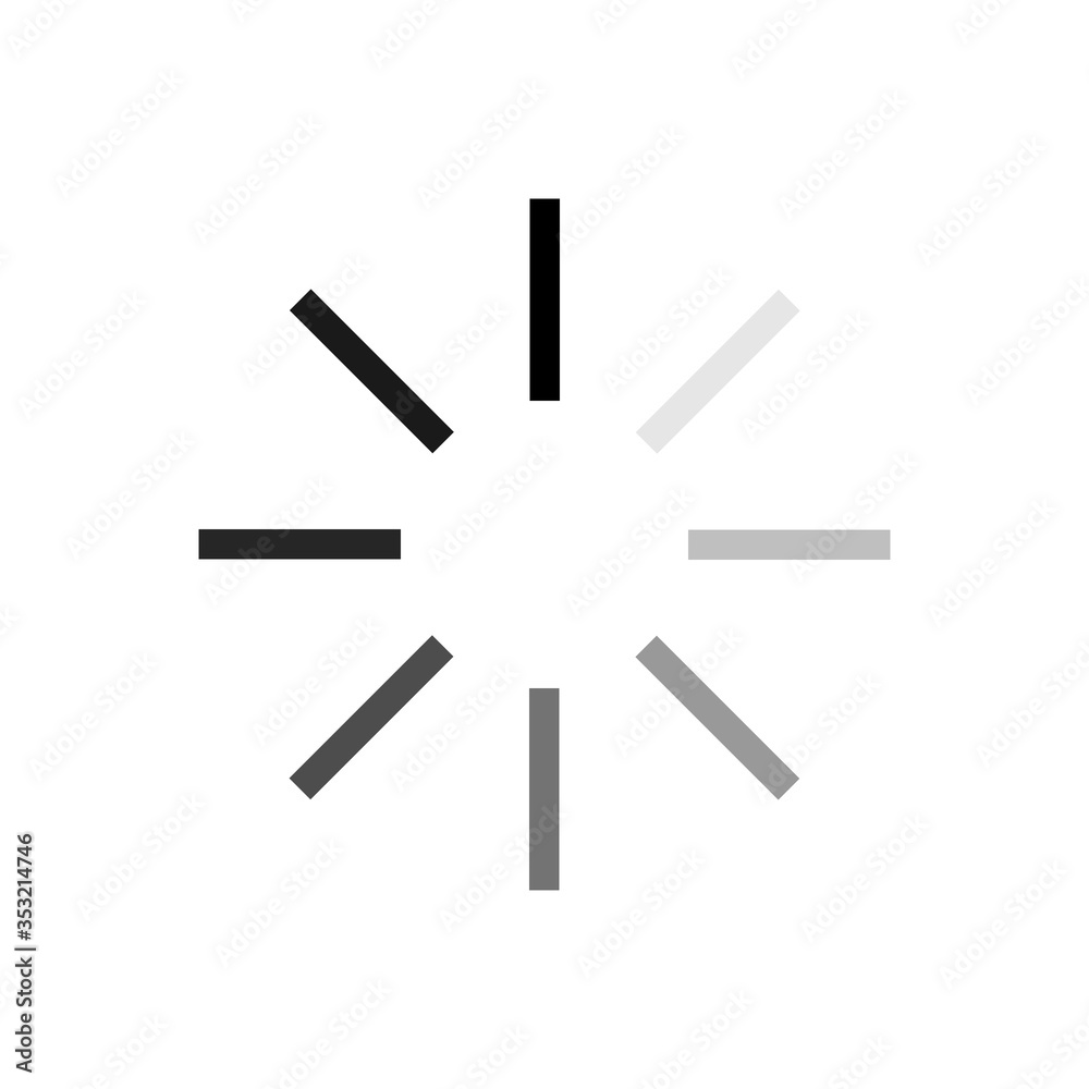 Loading icon vector illustration isolated on white Loading icon vector illustration isolated on white
