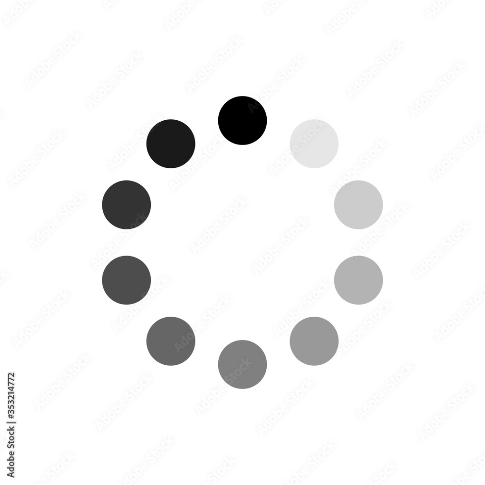 Loading icon vector illustration isolated on white Loading icon vector illustration isolated on white