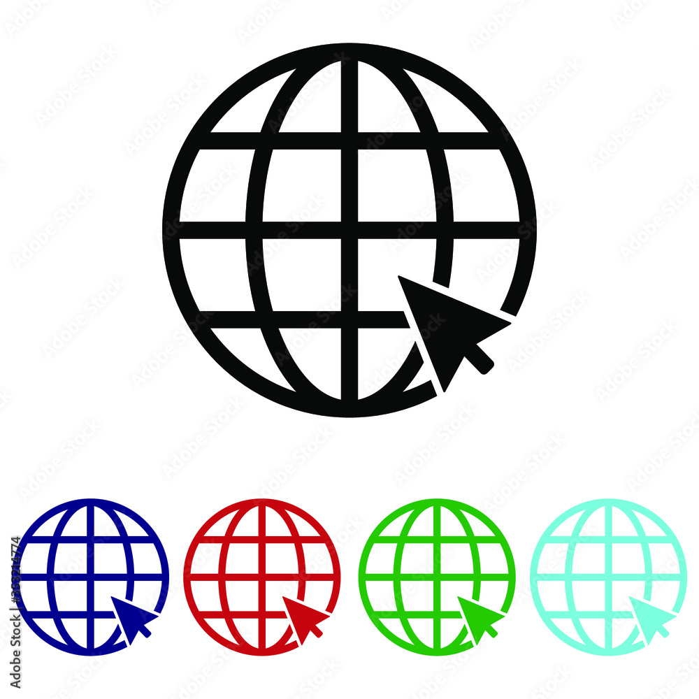 globe icon set globe icon set