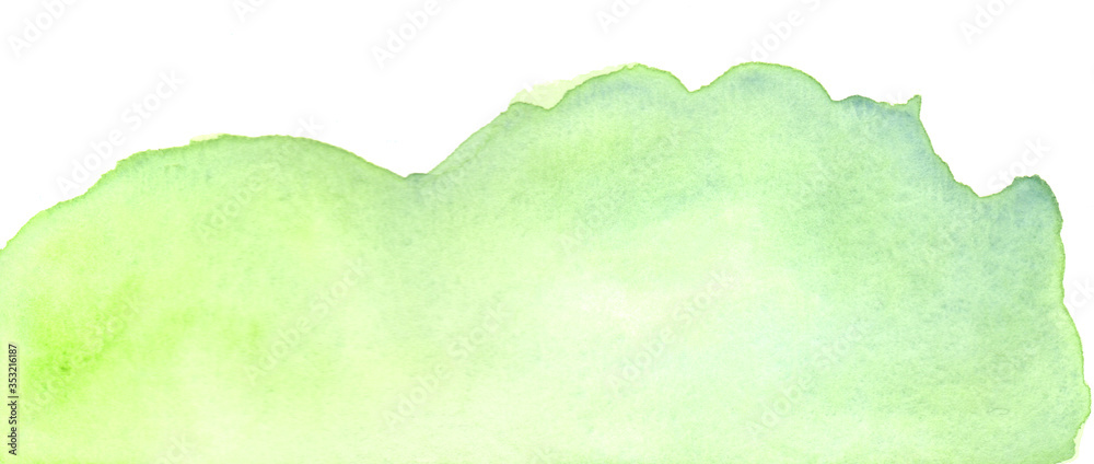Light green blot isolated background watercolor illustration Light green blot isolated background watercolor illustration