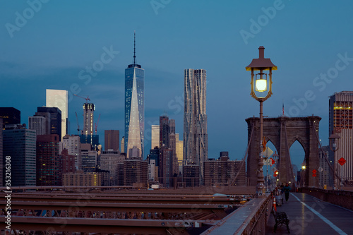 New York, NY / USA - Feb 5 2015: Bridge over the lake in Chicago