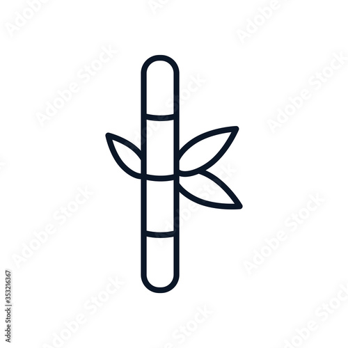 bamboo plant nature isolated icon