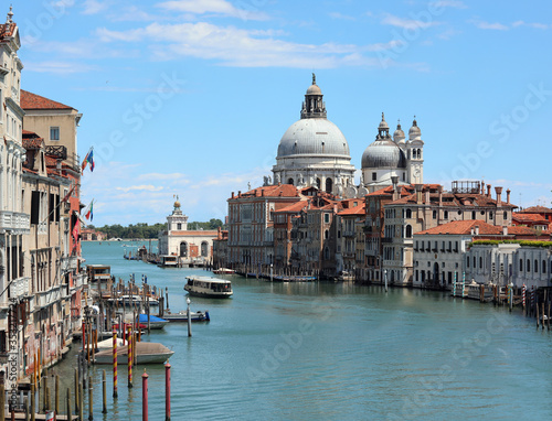 View of Grand Canal the main way of transport in Venice in Italy © ChiccoDodiFC