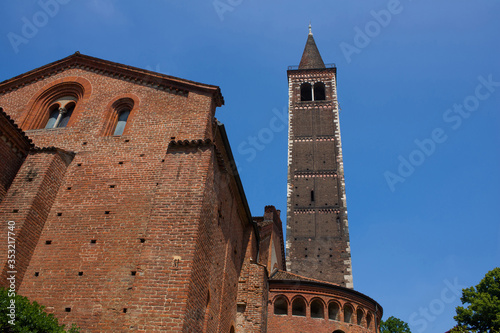 Italy , Milan , 05/23/2019: The Basilica of Sant'Eustorgio   photo