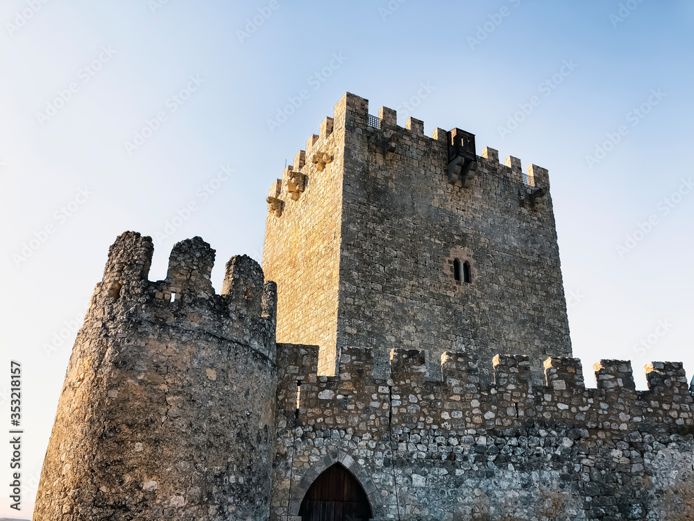 Tiedra castle in Valladolid province, Castilla y León, Spain. A medieval fortress close to the city of Valladolid.