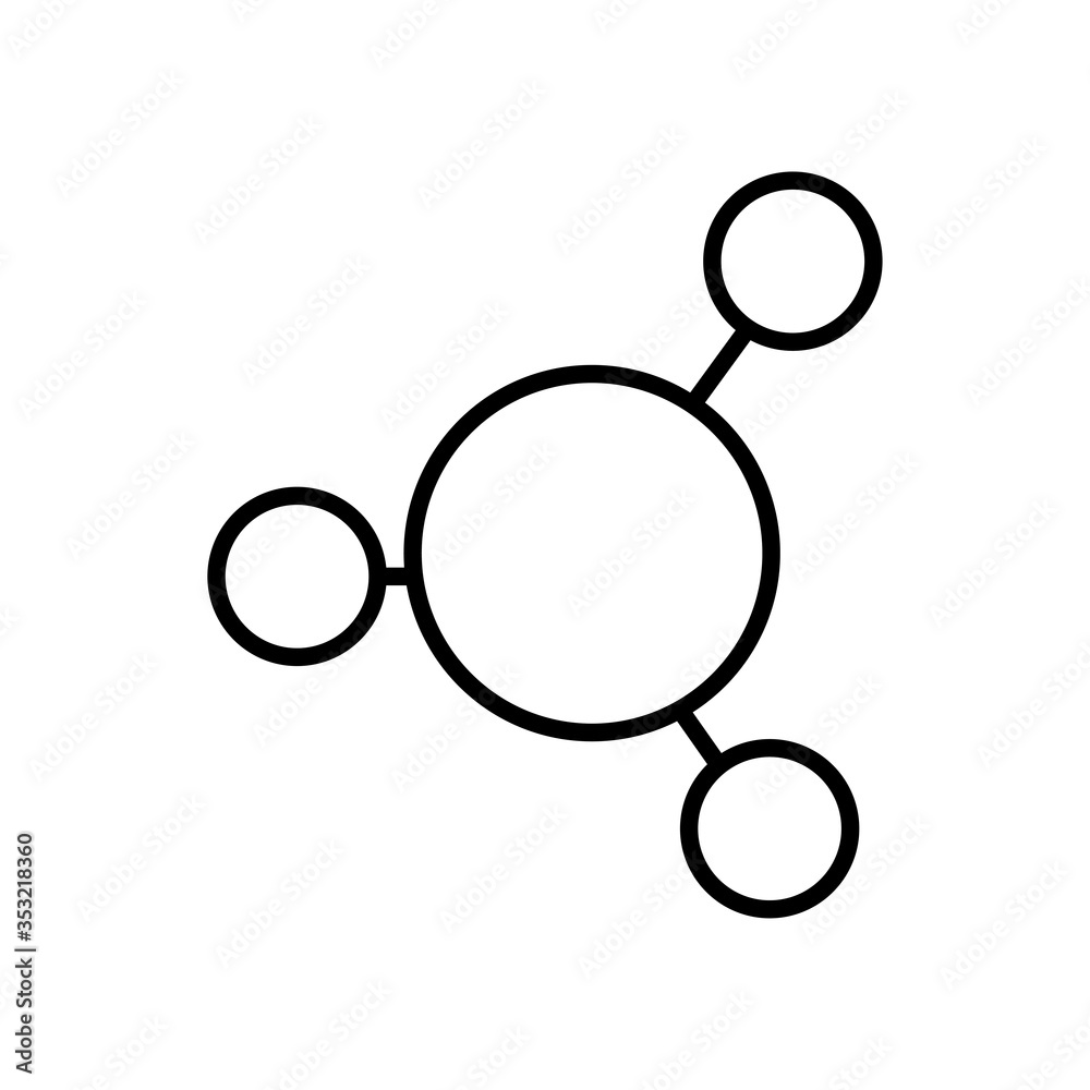 chemical molecules icon, line style chemical molecules icon, line style