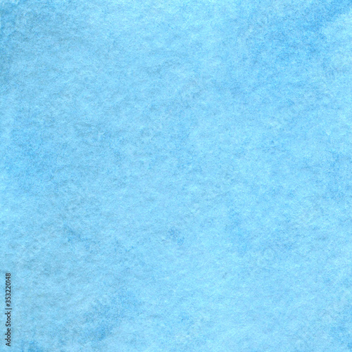 Azure blue simple aquarelle color background texture