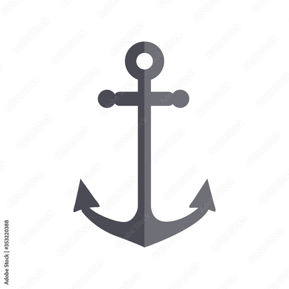 Vector anchor isolated on white background Vector anchor isolated on white background