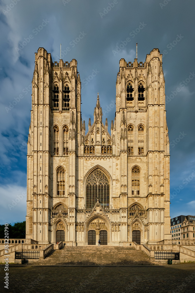Cathedral of St. Michael and St. Gudula - medieval Roman Catholic church in central Brussels, Belgium